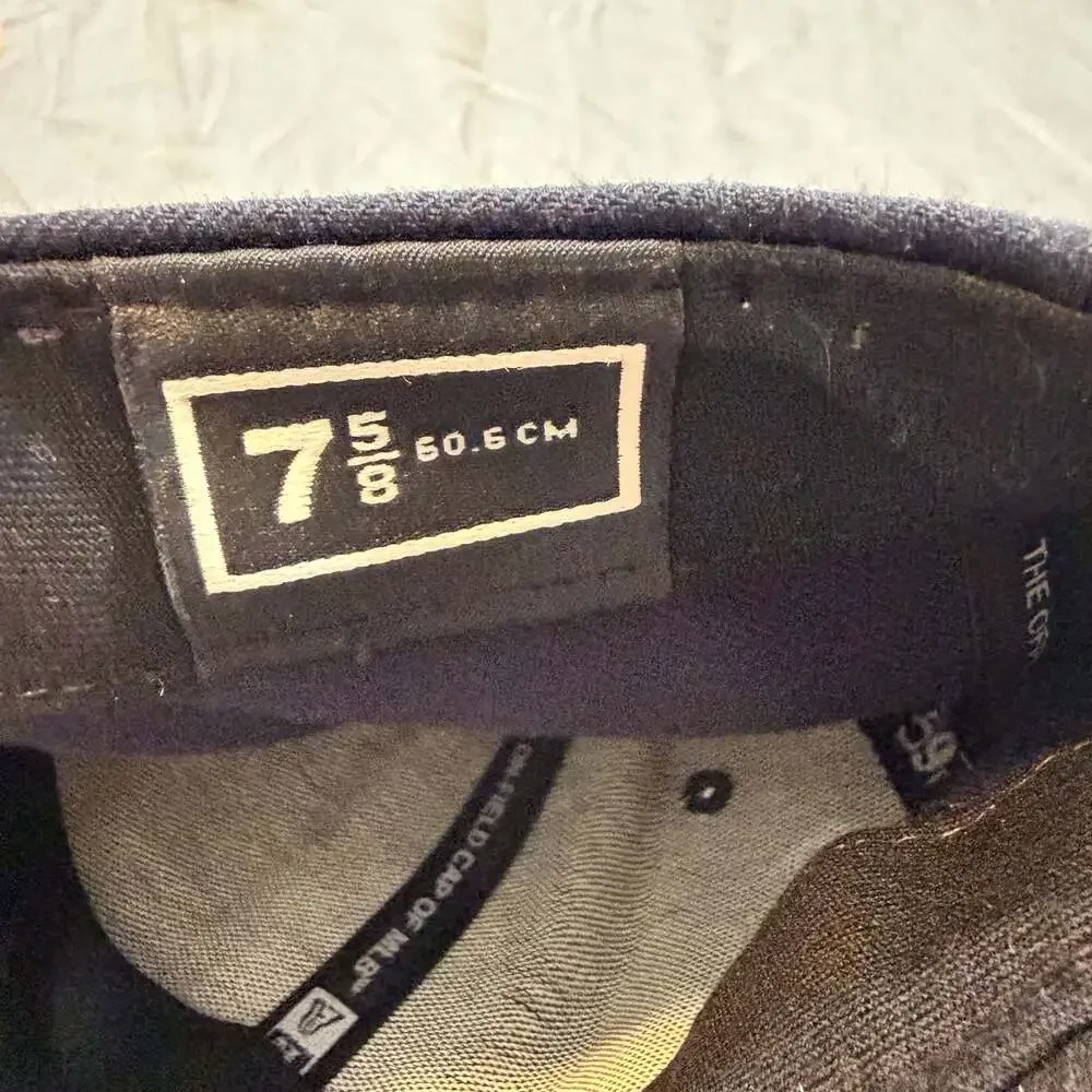 New Era 59FIFTY New York Yankees Hat 7 5/8 Navy MLB On Field Fitted Cap